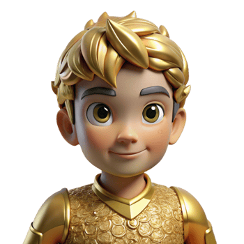 stunning contemporary Metaverse Character Skin Golden Texture Transparent Background premium png