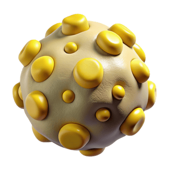 vibrant traditional Microbial Colony Formation Yellow Spots Cutout authentic png