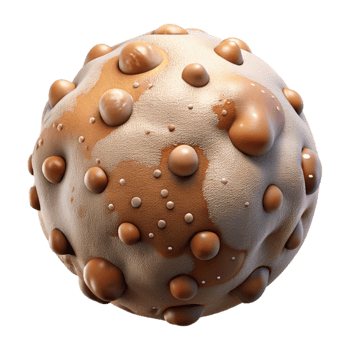 dramatic contemporary Microbial Growth Texture Brown and Green Spots Transparent authentic png