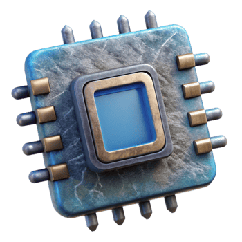 elegant abstract Microchip with Integrated Circuit Cutout professional png