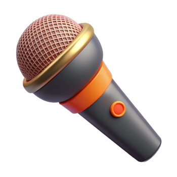 serene minimalist Microphone Capturing Endangered Language Song Isolated genuine png