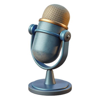 elegant classic Microphone for Online Teaching Isolated professional png