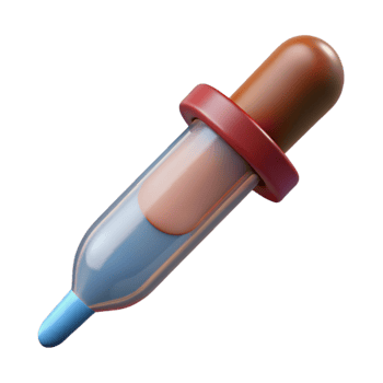 dramatic artistic Micropipette Side View Cutout on Transparent Background authentic png