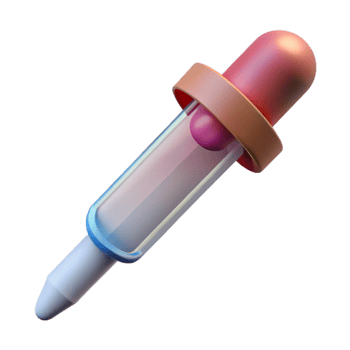 beautiful abstract Micropipette Side View Cutout on Transparent Background png