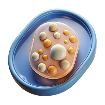 beautiful abstract Microscope Slide with Yeast Cells Transparent Background professional png
