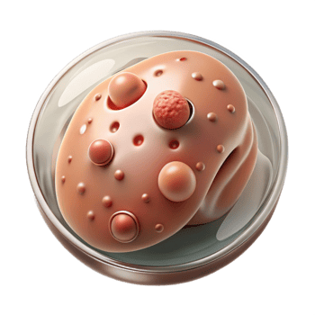 elegant minimalist Microscope Slide with Yeast Cells Transparent Background high resolution png