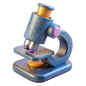 extraordinary contemporary Microscope with Slide in Place Transparent high quality png