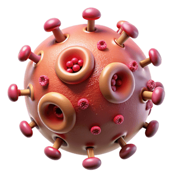 elegant classic Microscopic View of Nanobots on Blood Cell Cutout original png