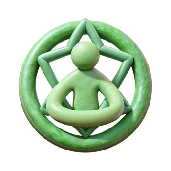 magnificent contemporary Mind Body Connection Symbol Cutout with Soft Green Color professional png