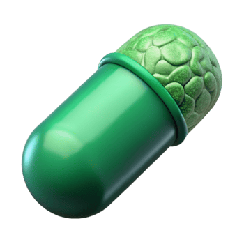 beautiful rustic Mind Preservation Data Green Capsule Isolated premium png