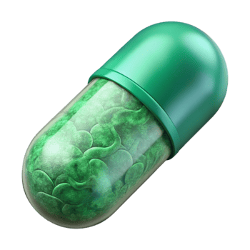 serene rustic Mind Preservation Data Green Capsule Isolated png