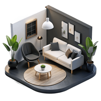 magnificent creative Minimalist Living Room with Gray Rug Cutout exclusive png