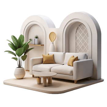 dramatic rustic Minimalist Living Room with Gray Rug Cutout genuine png