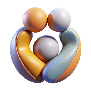 wonderful modern Modern Abstract Art Representing Human Bonds Isolated authentic png