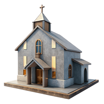 wonderful traditional Modern Architecture Church Building Isolated png
