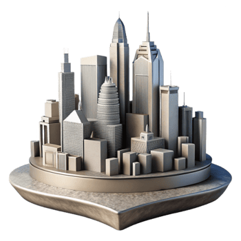 extraordinary abstract Modern Architecture Cityscape Silhouette Cutout authentic png