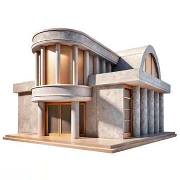 extraordinary vintage Modern Architecture Museum Facade Cutout high resolution png