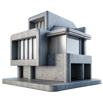 stunning classic Modern Architecture Silhouette Isolated Element detailed png
