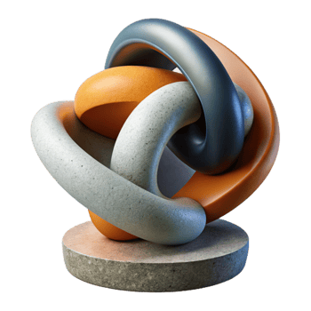 serene vintage Modern Art Sculpture Abstract Transparent Background authentic png