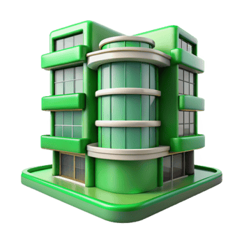 impressive contemporary Modern City Building with Vertical Garden Transparent Background detailed png
