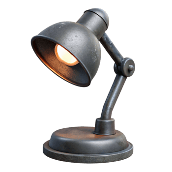 vibrant traditional Modern Desk Lamp Black Metal Finish Cutout exclusive png