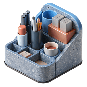 extraordinary creative Modern Desk Organizer Top View Cutout png