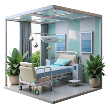 impressive classic Modern Hospital Room Interior Transparent original png