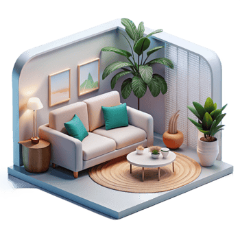beautiful traditional Modern Living Room Minimalist Design Transparent Background exclusive png