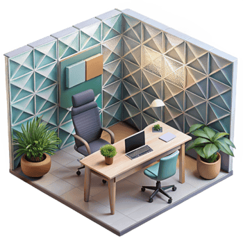 magnificent traditional Modern Office Interior with Plants Isolated high resolution png