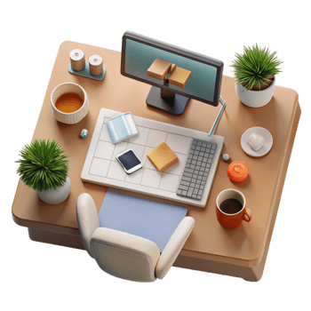 wonderful modern Modern Workspace with Ai Design Tools Transparent detailed png