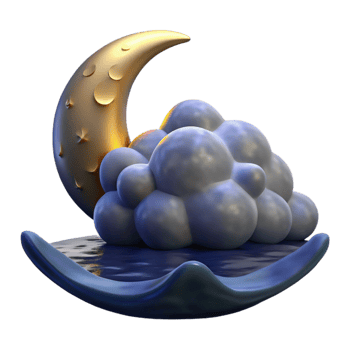 stunning rustic Moonlit Night Sky Over Ocean Isolated premium png