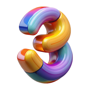 beautiful traditional Multicolored Synesthetic Number Form Transparent Background Bold Lines high quality png