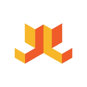 Orange Letter L Brick Logo Template Illustration Design. EPS 10. vector