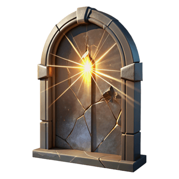 elegant contemporary Mysterious Light Through Cracked Door Transparent Background high quality png