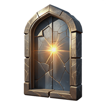 dramatic artistic Mysterious Light Through Cracked Door Transparent Background exclusive png