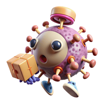 impressive artistic Nanobot Delivering Antibodies to Cell Isolated professional png
