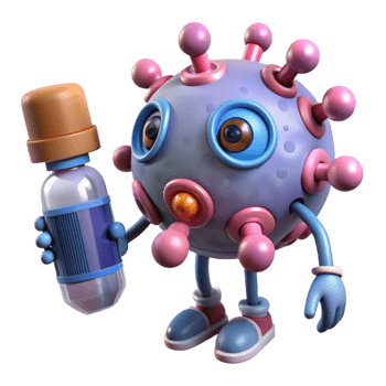 dramatic artistic Nanobot Delivering Medicine to Tumor Cutout premium png