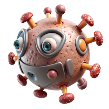 dramatic artistic Nanobot Destroying Bacteria Isolated png