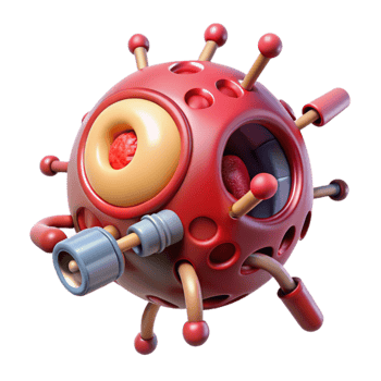dramatic traditional Nanobot Repairing Damaged Blood Vessel Cutout premium png