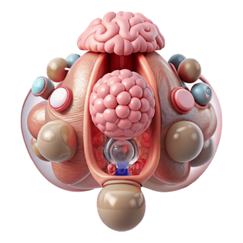 serene abstract Nanotech Enhanced Endocrine System Transparent premium png