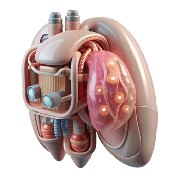vibrant rustic Nanotech Powered Artificial Organ Cutout Element png