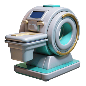 magnificent vintage Nanotech Powered Medical Scanner Isolated png