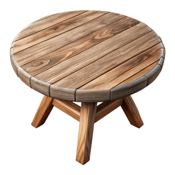 wonderful vintage Natural Wood Table Top View Isolated Cutout high resolution png