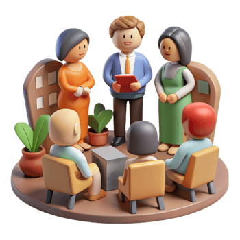 elegant classic Neighborhood Meeting Cutout Diverse People authentic png
