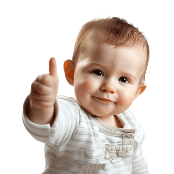 Adorable Baby Giving Thumbs Up Happy Child Showing Positive Gesture png