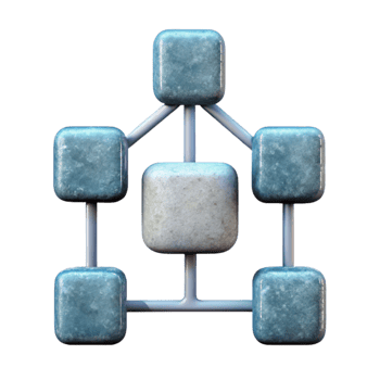 beautiful creative Network Diagram Icon Isolated with Node Connections premium png