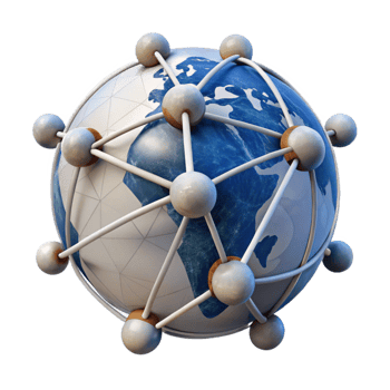 dramatic rustic Network Nodes Connected Globally Transparent Background detailed png