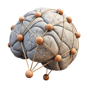 magnificent modern Neural Communication Diagram Isolated with Connecting Lines exclusive png