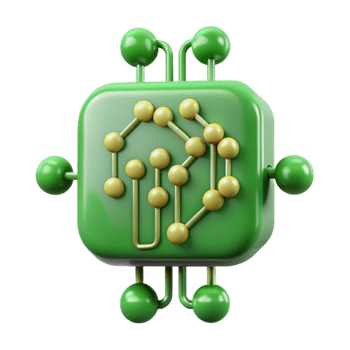 elegant artistic Neural Network Upload Green Circuitry Transparent Background genuine png