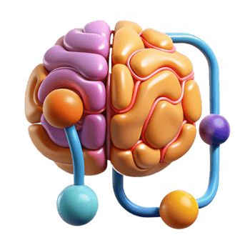elegant abstract Neural Pathway Diagram Bright Colors Cutout professional png